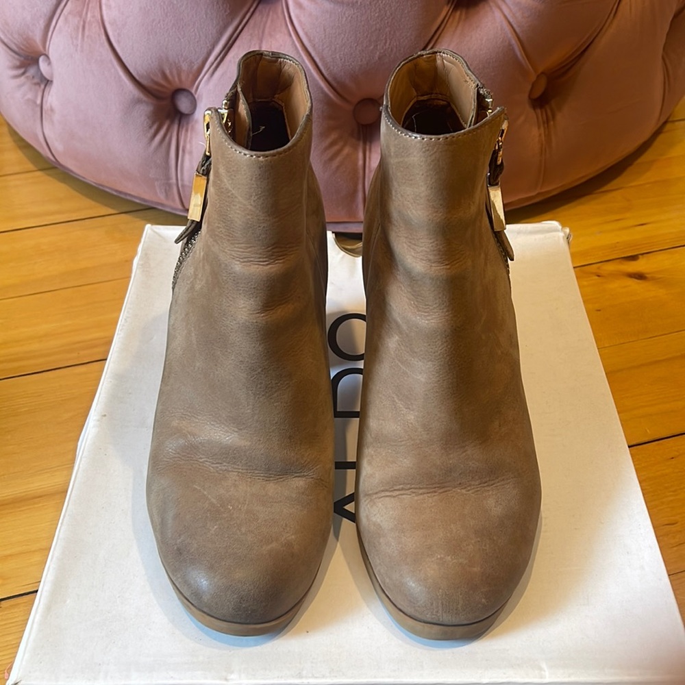 Aldo Taupe Booties